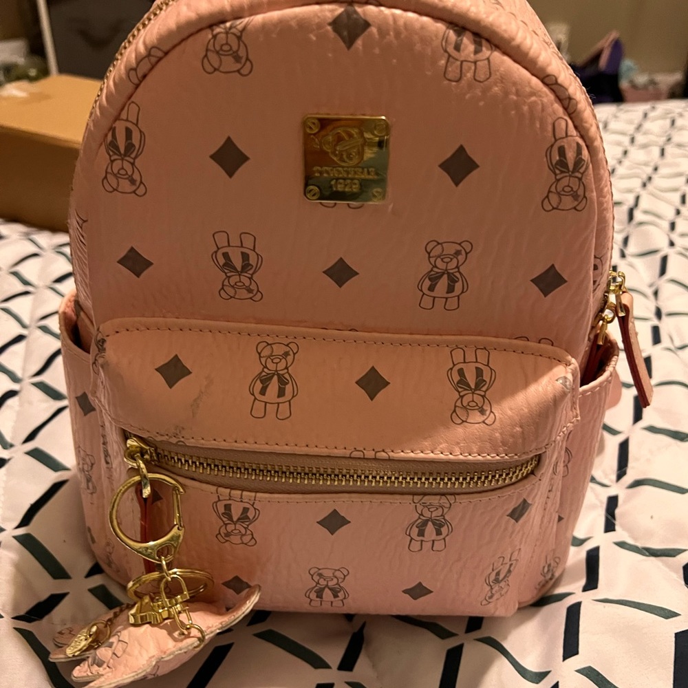 Pink small backpack - Picture 4 of 5